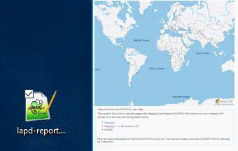 Drag and Drop GeoJSON File onto Map