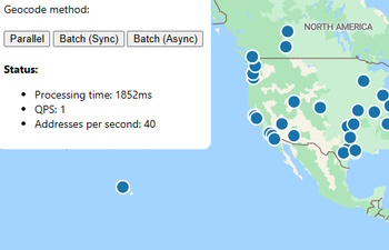 Methods for geocoding multiple addresses