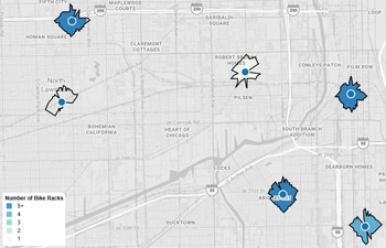 Travel time analysis of multiple locations