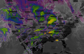 Show weather overlays on a map